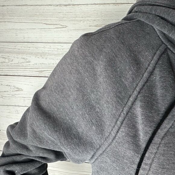 Lululemon Fleece Hoodie Medium Dark Gray Full Zip Long Sleeve Thumbholes Jacket - Picture 3 of 15